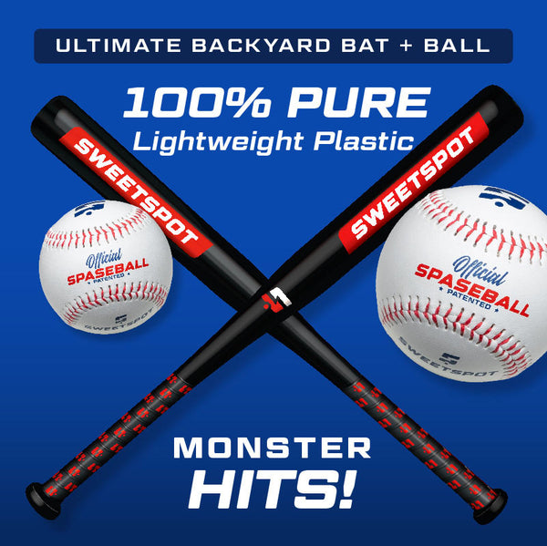 Plastic Baseball Bat and Ball (Official Spaseball) Set For Kids