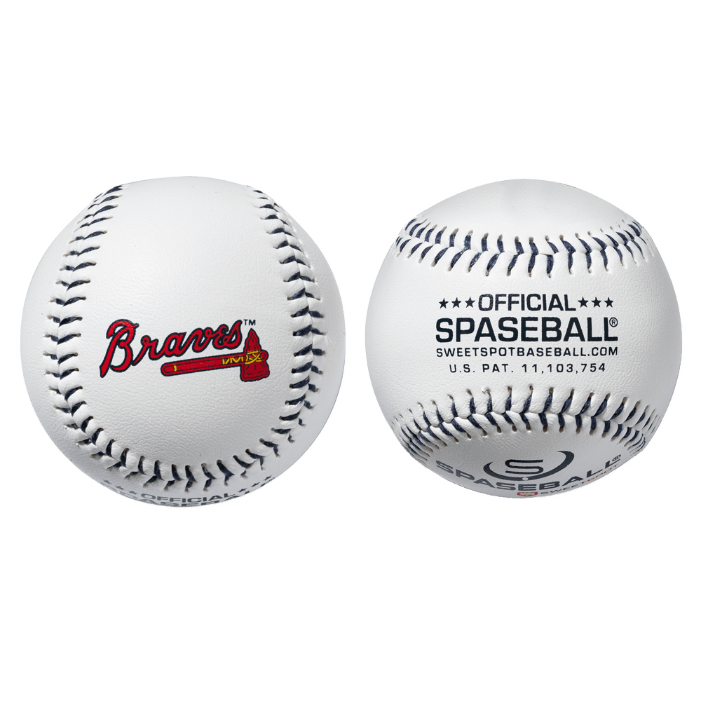 Braves Official MLB Plastic Spaseball Baseball (2 Pack)