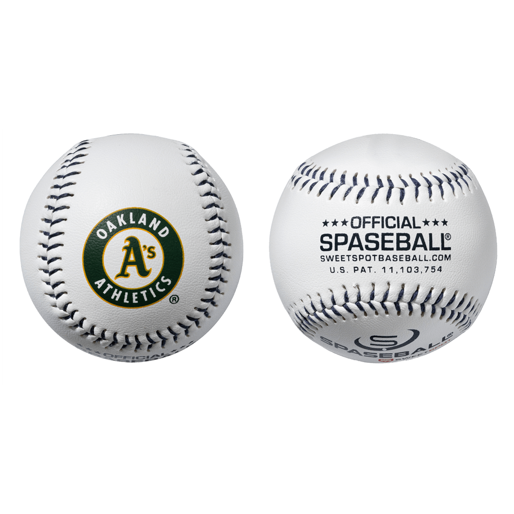 Athletics Official MLB Plastic Spaseball Baseball (2 Pack)