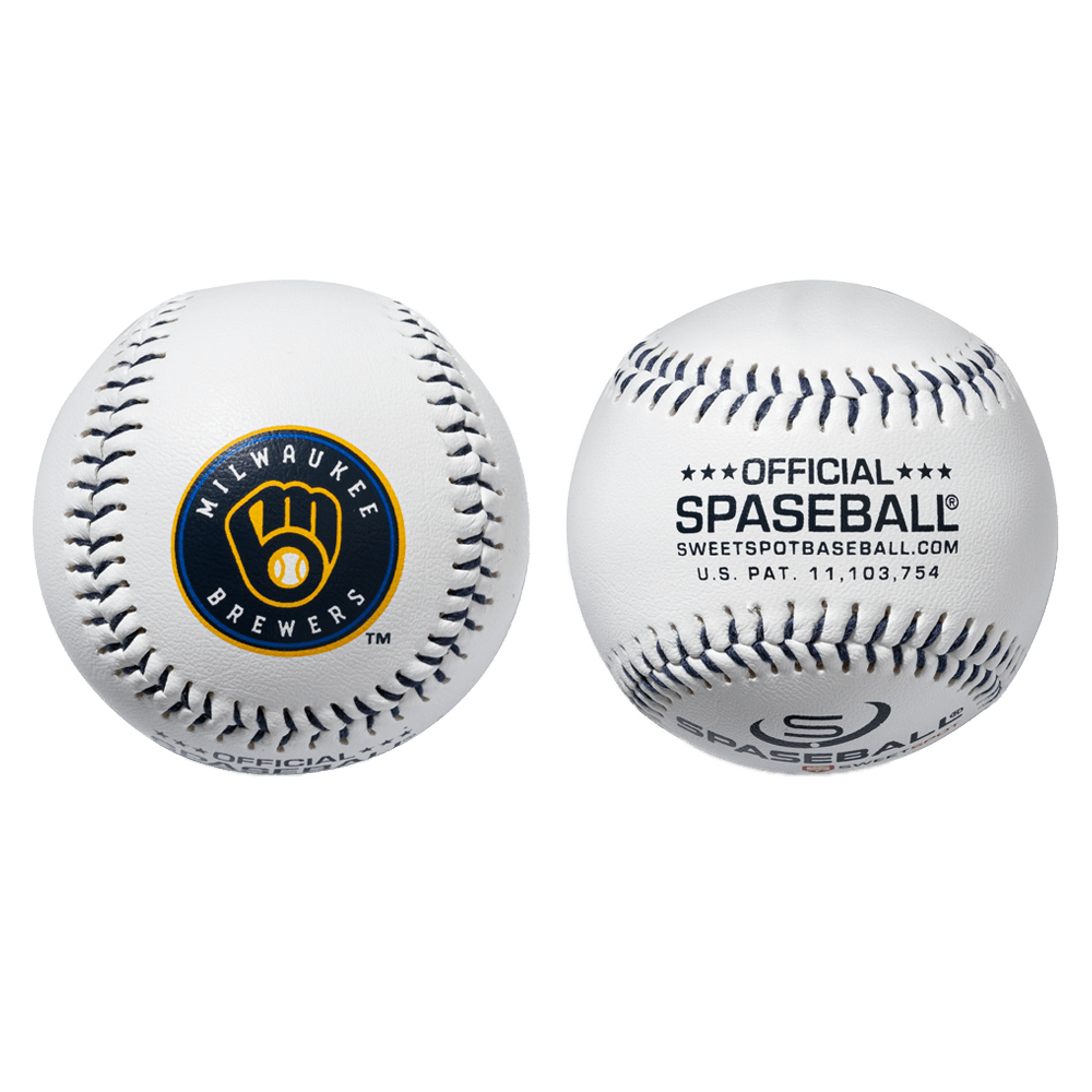 Brewers Official MLB Plastic Spaseball Baseball (2 Pack)