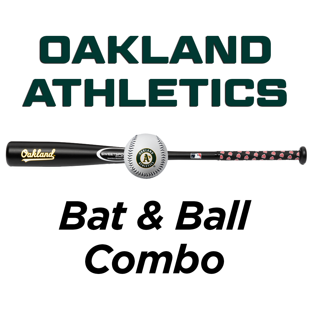 Athletics Official MLB Plastic Baseball Bat and Ball Set