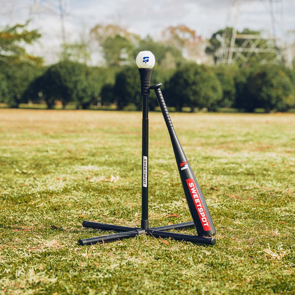 24&quot; Plastic Junior Big Barrel (JBB) Baseball Bat and Ball Set with Batting Tee Stand