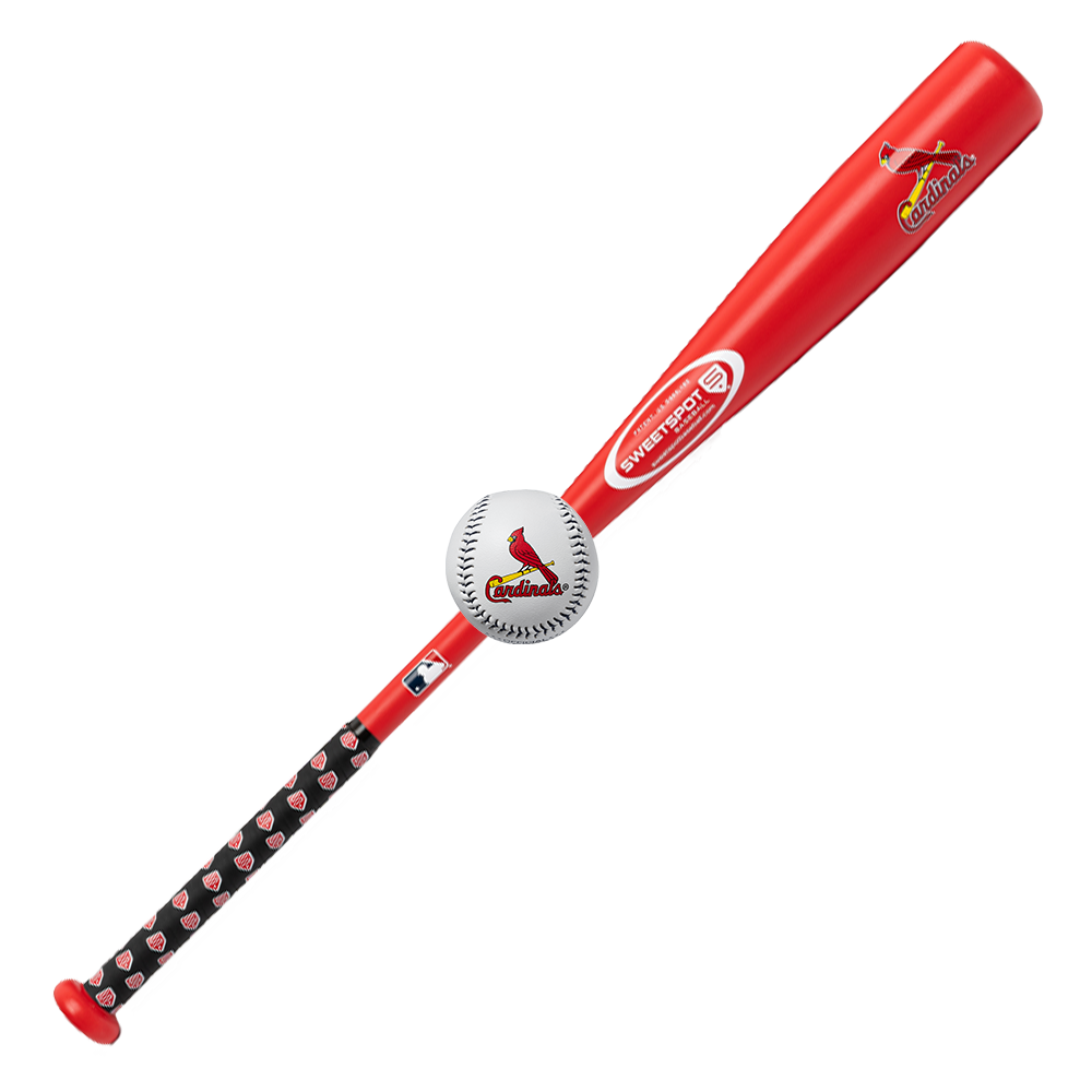 Cardinals Official MLB Plastic Baseball Bat and Ball Set