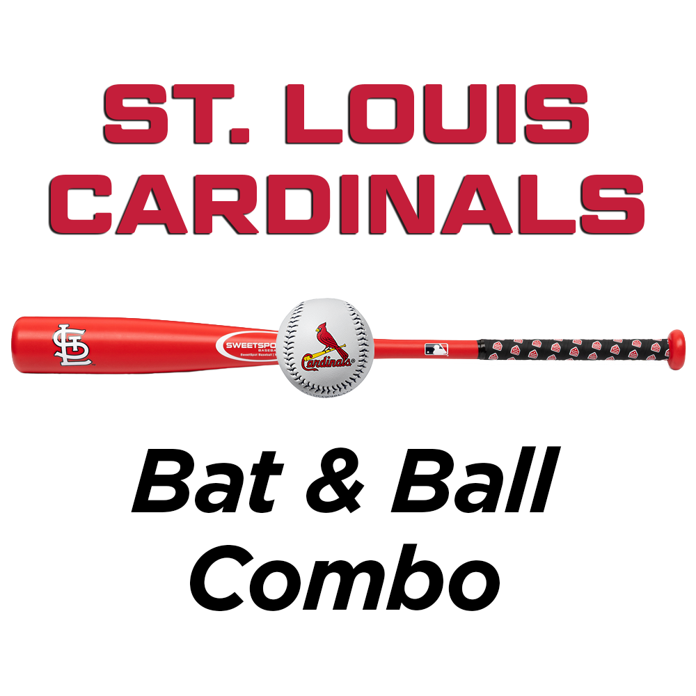 Cardinals Official MLB Plastic Baseball Bat and Ball Set