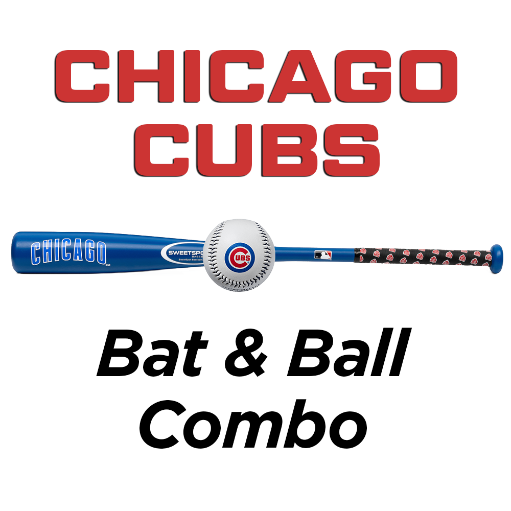 Cubs Official MLB Plastic Baseball Bat and Ball Set