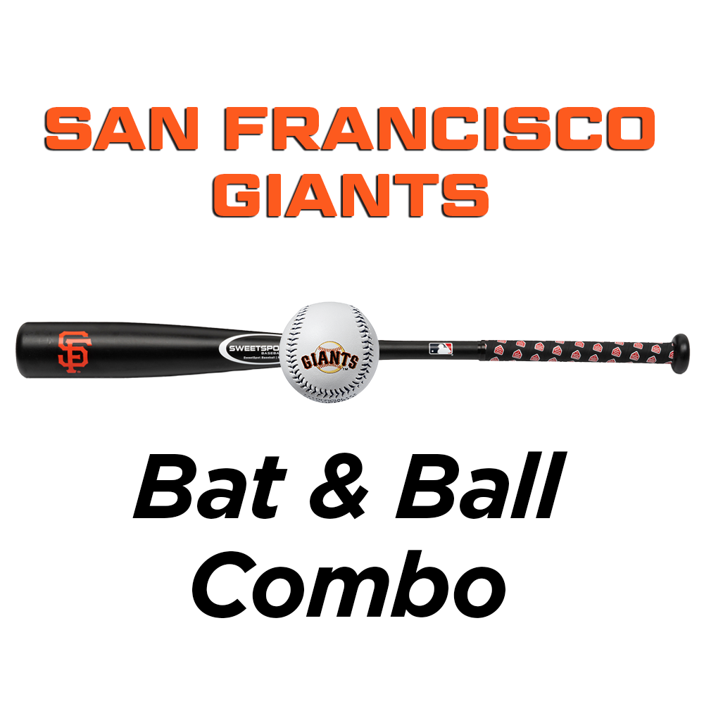 Giants Official MLB Plastic Baseball Bat and Ball Set