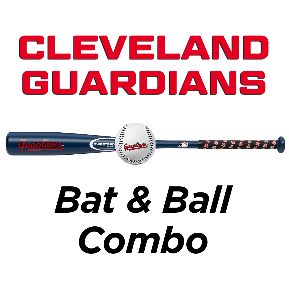 Guardians Official MLB Plastic Baseball Bat and Ball Set