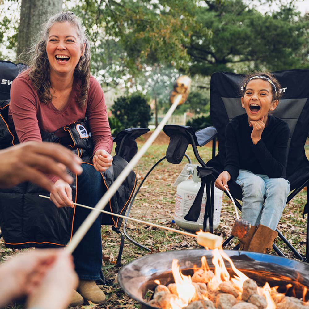 Gameday Portable Outdoor Heated Collapsible Folding Chair with Cup Holder and Pockets