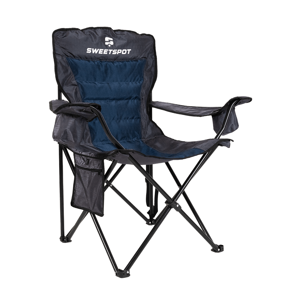 Gameday Portable Outdoor Heated Collapsible Folding Chair with Cup Holder and Pockets