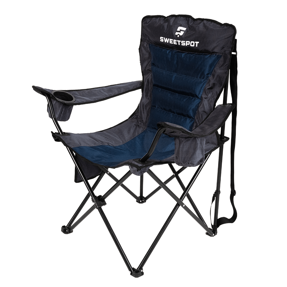 Gameday Portable Outdoor Heated Collapsible Folding Chair with Cup Holder and Pockets