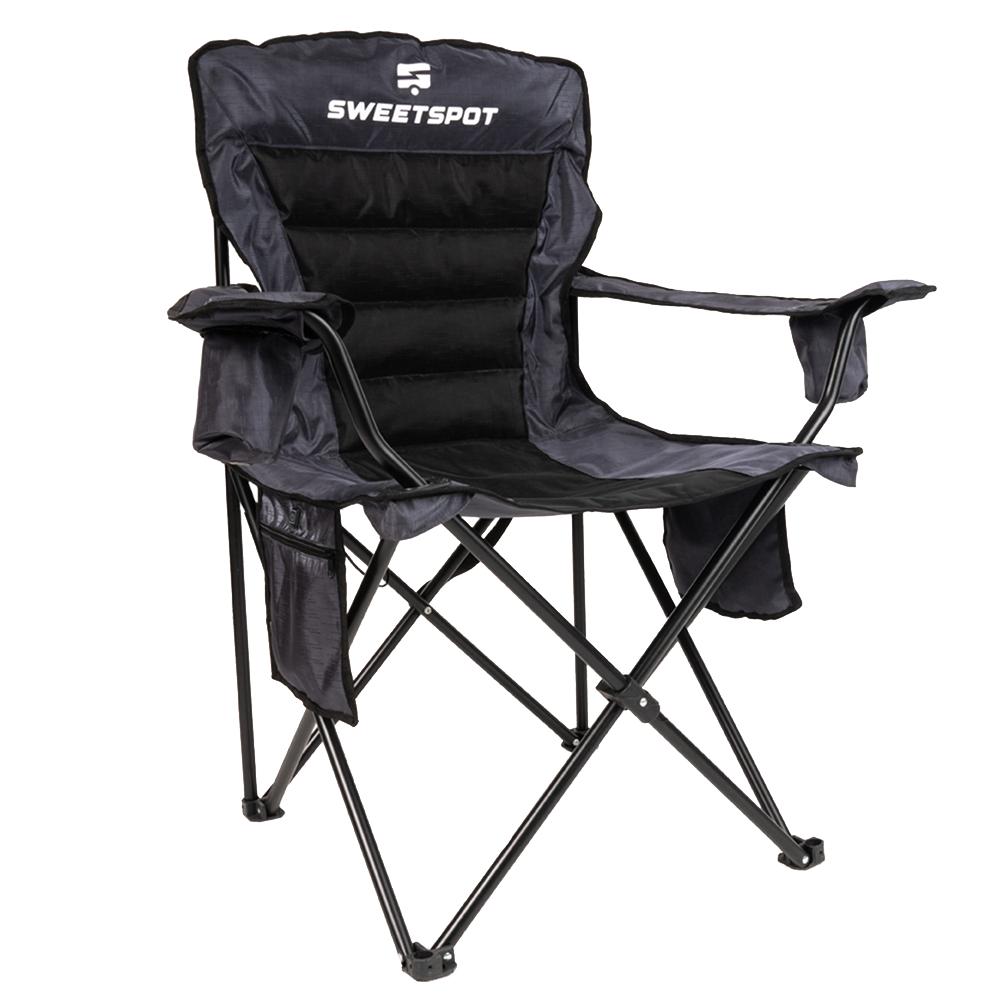 Gameday Portable Outdoor Heated Collapsible Folding Chair with Cup Holder and Pockets