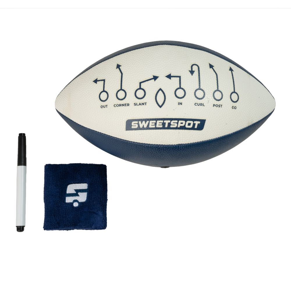 Draw Your Play Football (Standard Junior Size) with Dry Erase Marker and Wristband Set