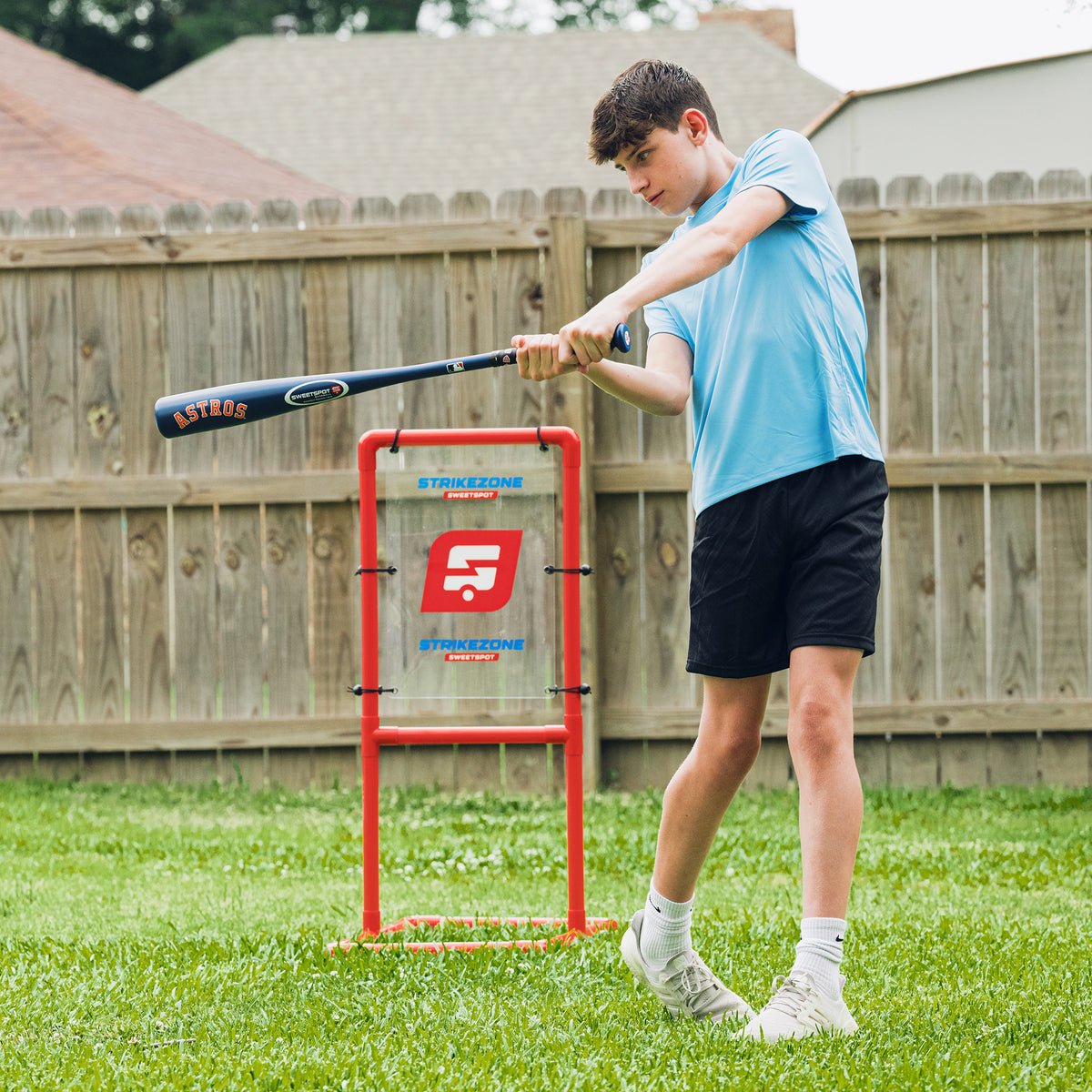 Astros Official MLB Plastic Baseball Bat and Ball Set