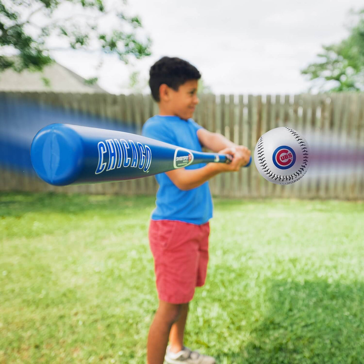 Cubs Official MLB Plastic Baseball Bat and Ball Set