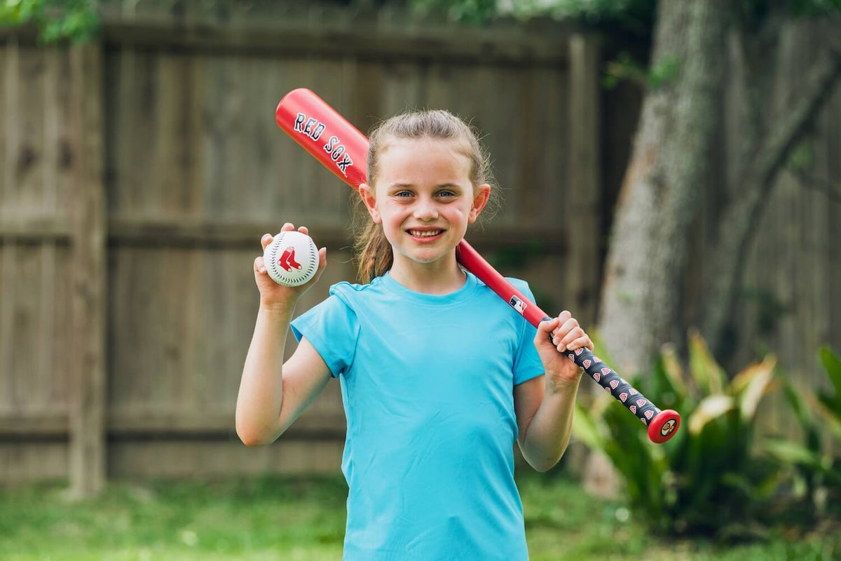 Red Sox Official MLB Plastic Baseball Bat and Ball Set