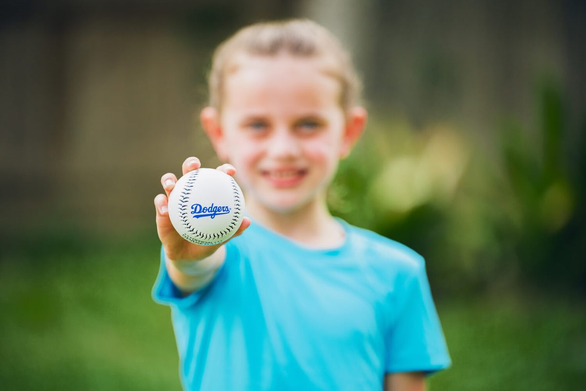 Dodgers Official MLB Plastic Baseball Bat and Ball Set