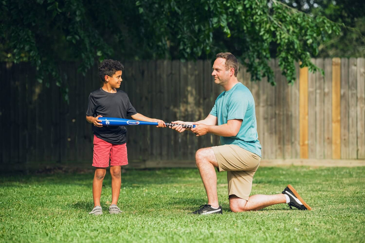 Dodgers Official MLB Plastic Baseball Bat and Ball Set