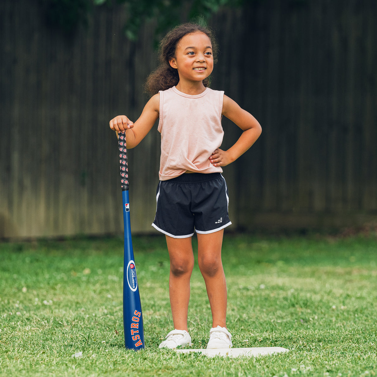 Astros Official MLB Plastic Baseball Bat and Ball Set