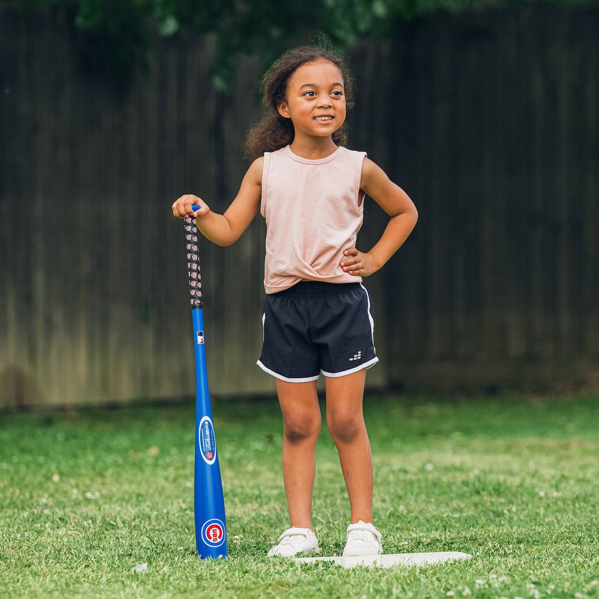 Cubs Official MLB Plastic Baseball Bat and Ball Set