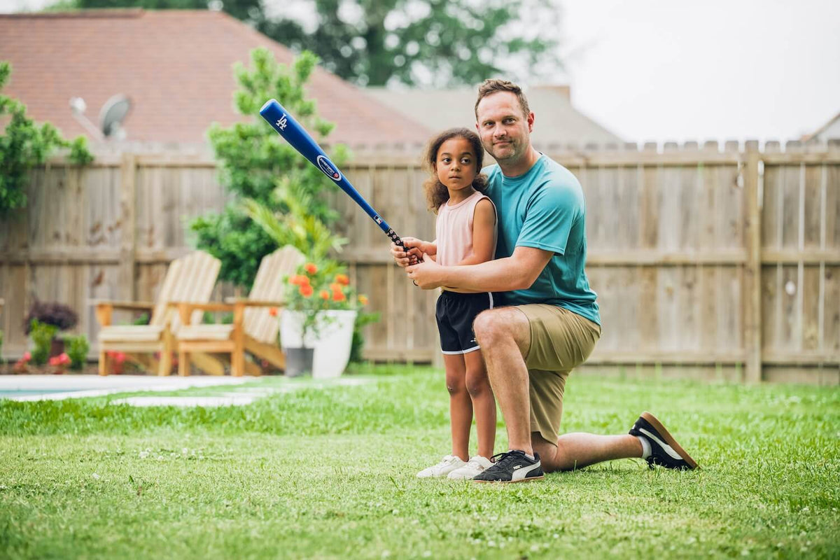 Dodgers Official MLB Plastic Baseball Bat and Ball Set