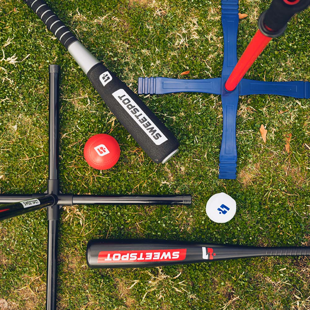 22&quot; Foam Baseball Bat and Ball Set with Batting Tee Stand