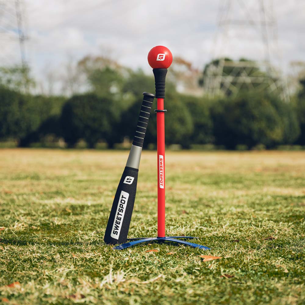 22&quot; Foam Baseball Bat and Ball Set with Batting Tee Stand