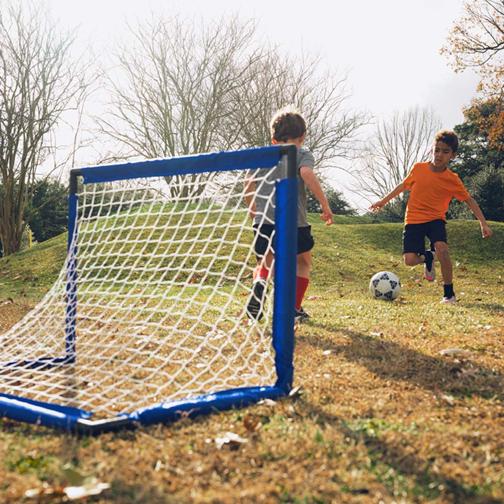 Portable Soccer Goal, Size 4 Ball, and Pump Set (Indoor/Outdoor)