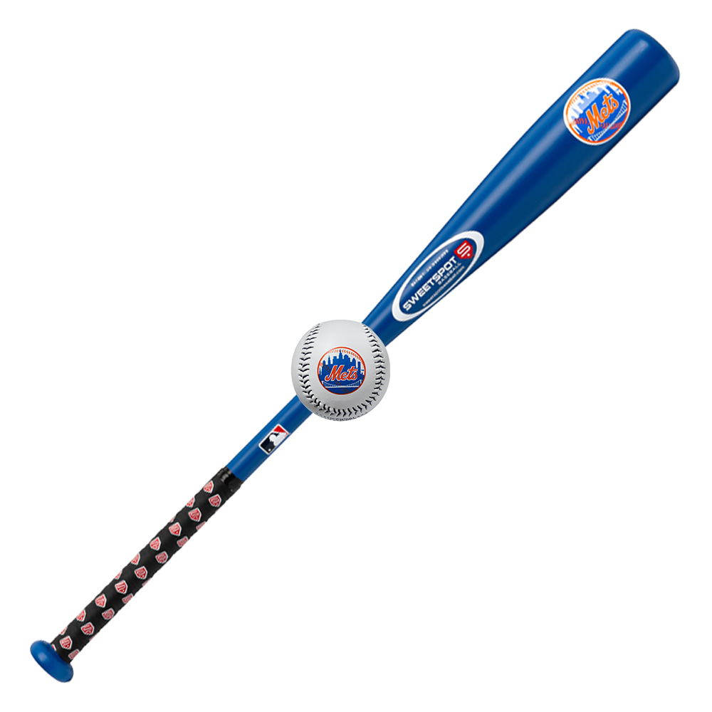 Mets Official MLB Plastic Baseball Bat and Ball Set