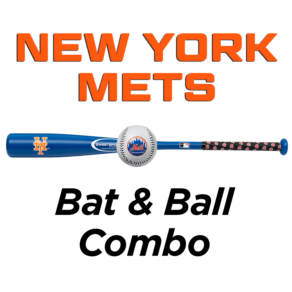 Mets Official MLB Plastic Baseball Bat and Ball Set