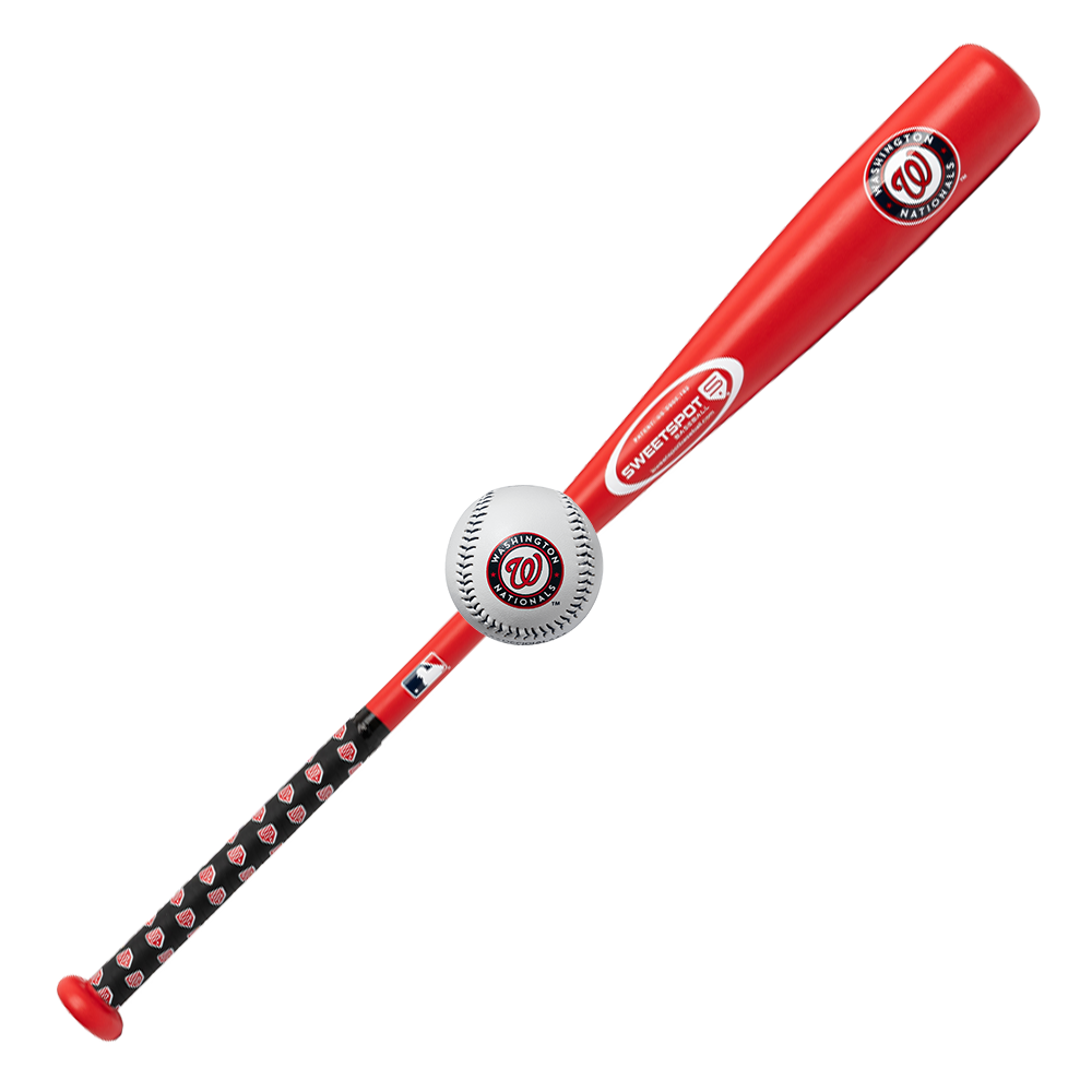 Nationals Official MLB Plastic Baseball Bat and Ball Set