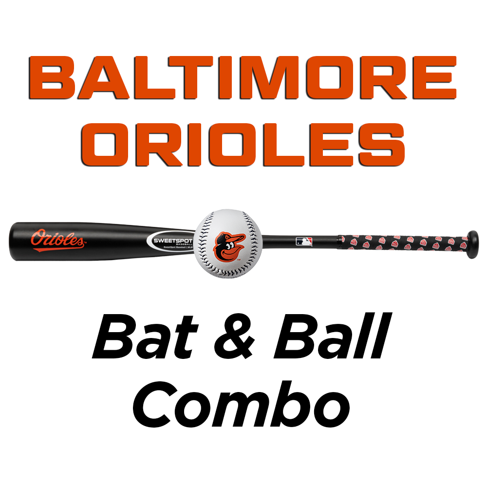 Orioles Official MLB Plastic Baseball Bat and Ball Set