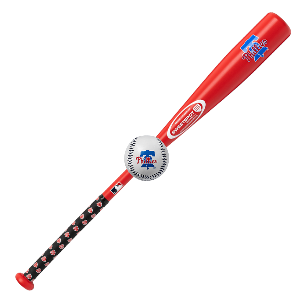 Phillies Official MLB Plastic Baseball Bat and Ball Set