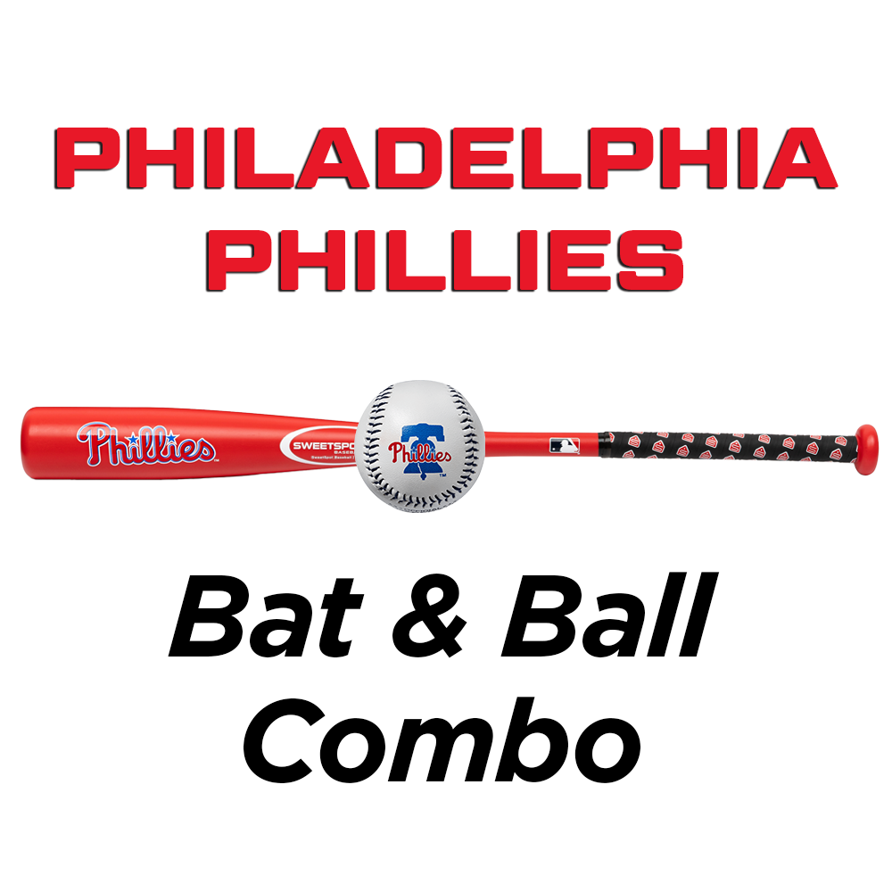 Phillies Official MLB Plastic Baseball Bat and Ball Set