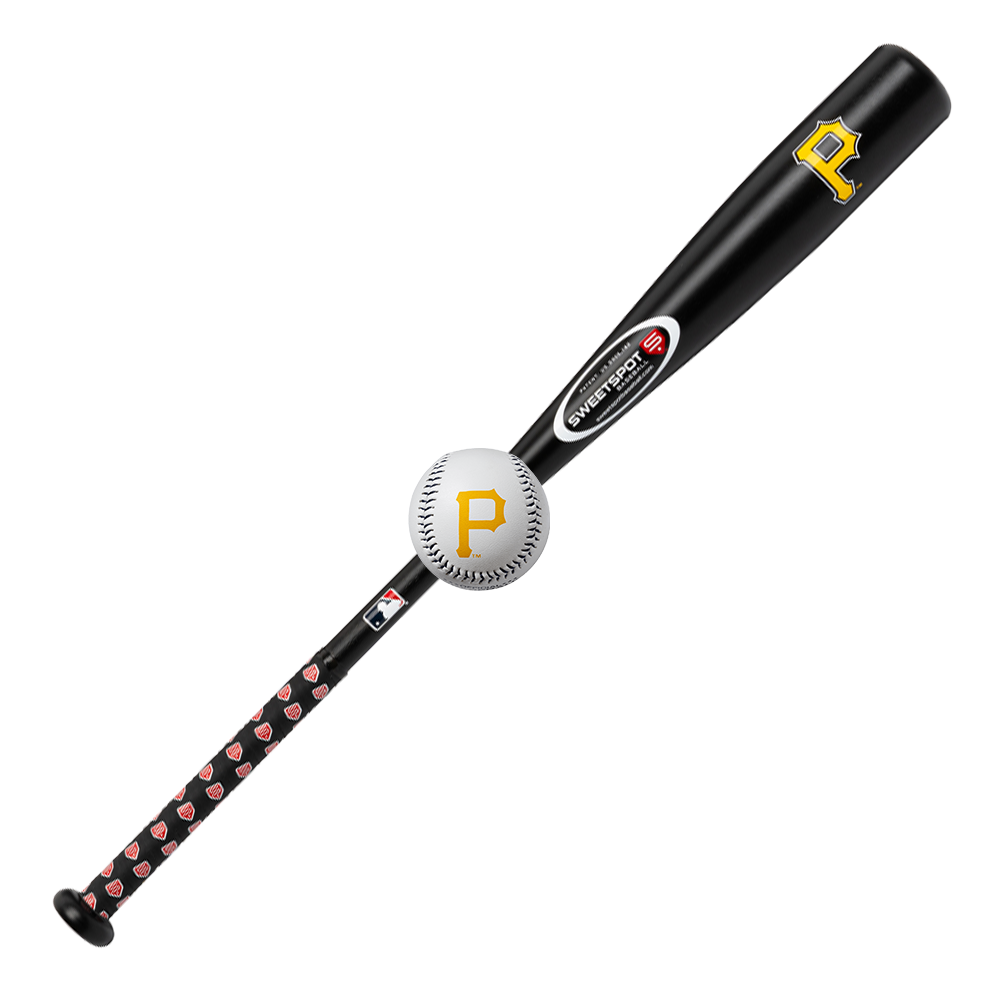 Pirates Official MLB Plastic Baseball Bat and Ball Set