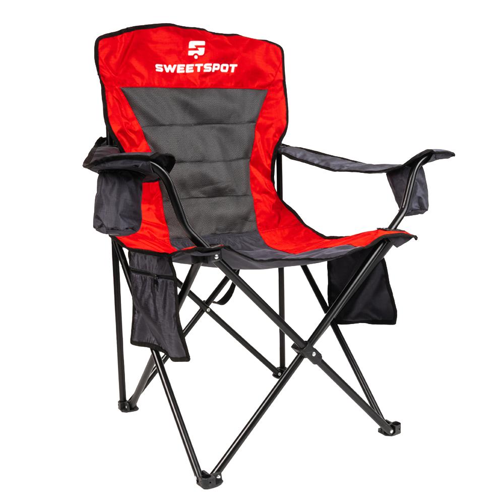 Gameday Portable Outdoor Collapsible Folding Chair with Cup Holder, Pockets and 300+ lb load capacity