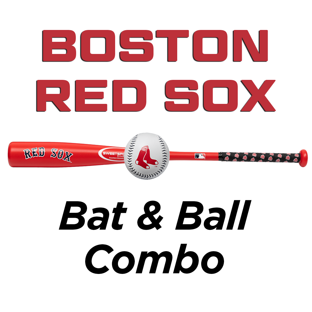 Red Sox Official MLB Plastic Baseball Bat and Ball Set