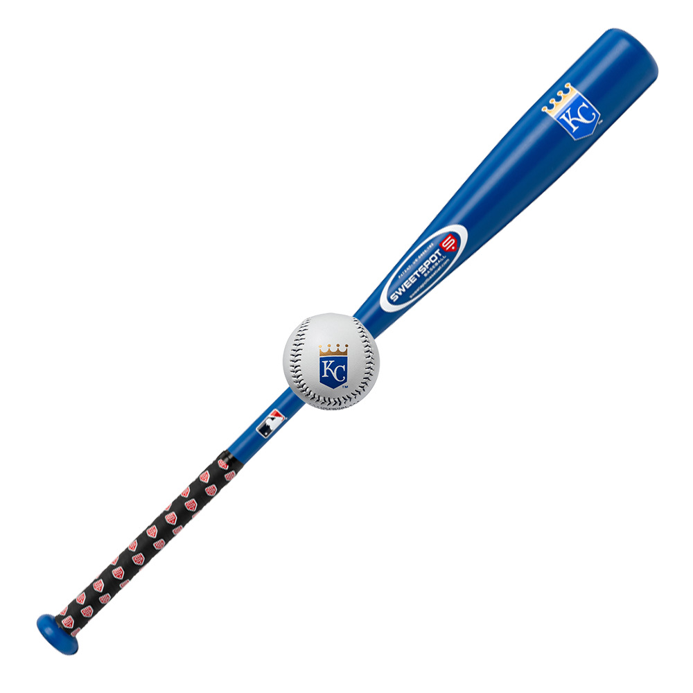 Royals Official MLB Plastic Baseball Bat and Ball Set