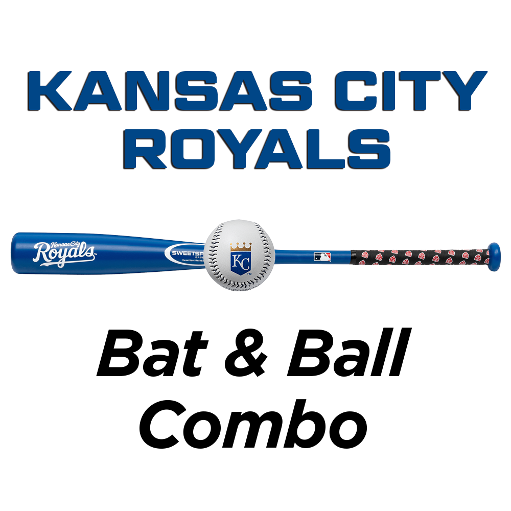 Royals Official MLB Plastic Baseball Bat and Ball Set