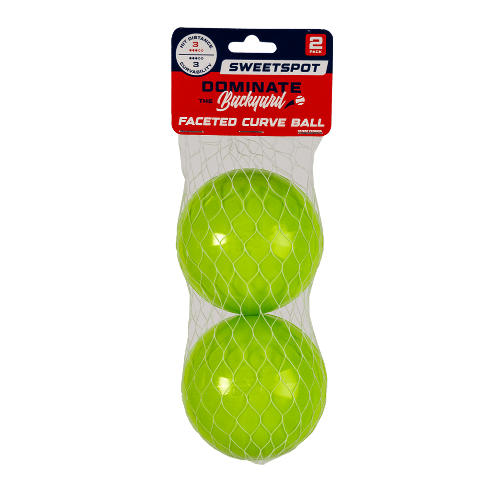 Plastic 18-Facet Curveball Baseball 2-Pack