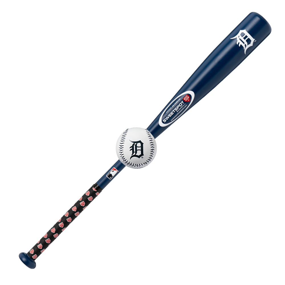 Tigers Official MLB Plastic Baseball Bat and Ball Set