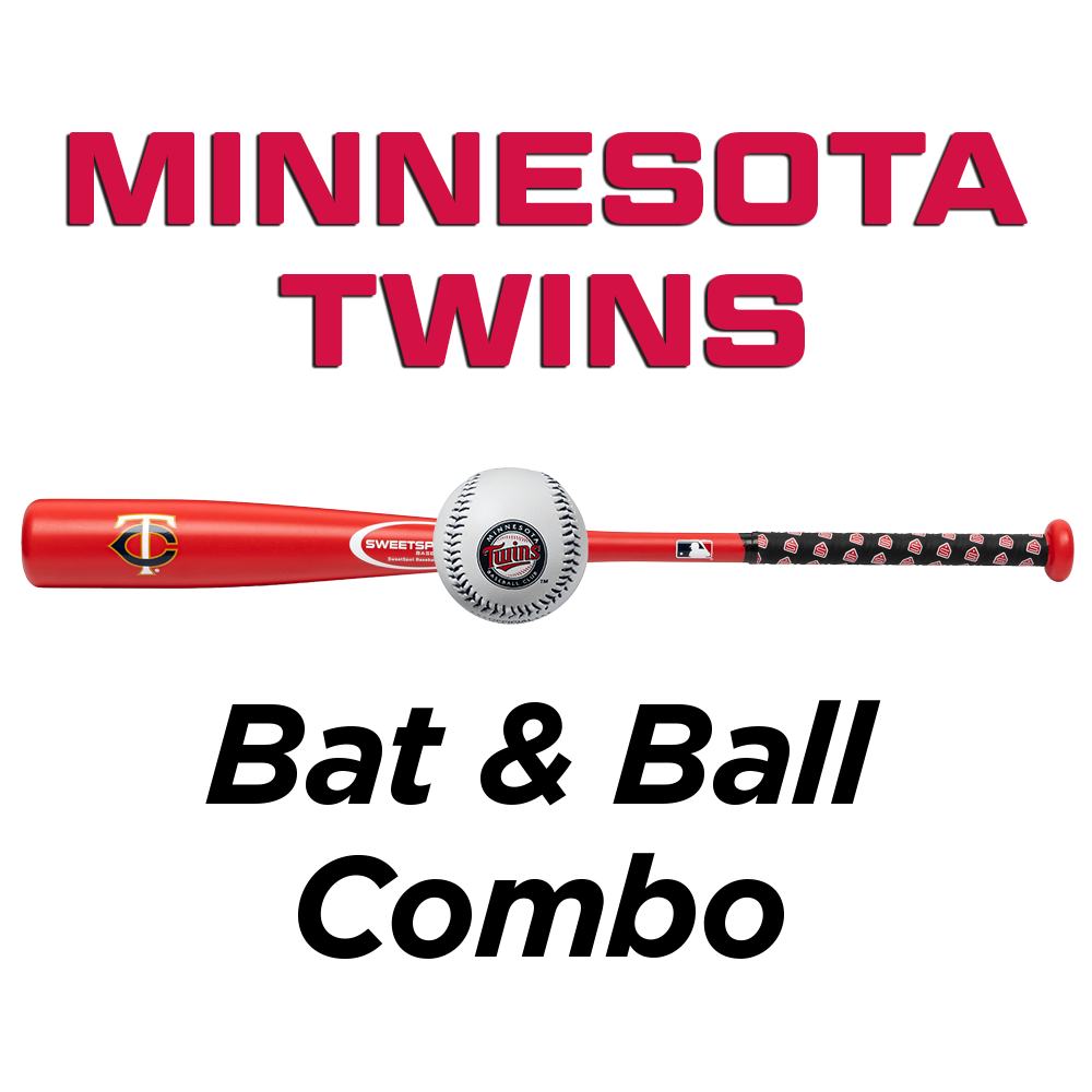 Twins Official MLB Plastic Baseball Bat and Ball Set