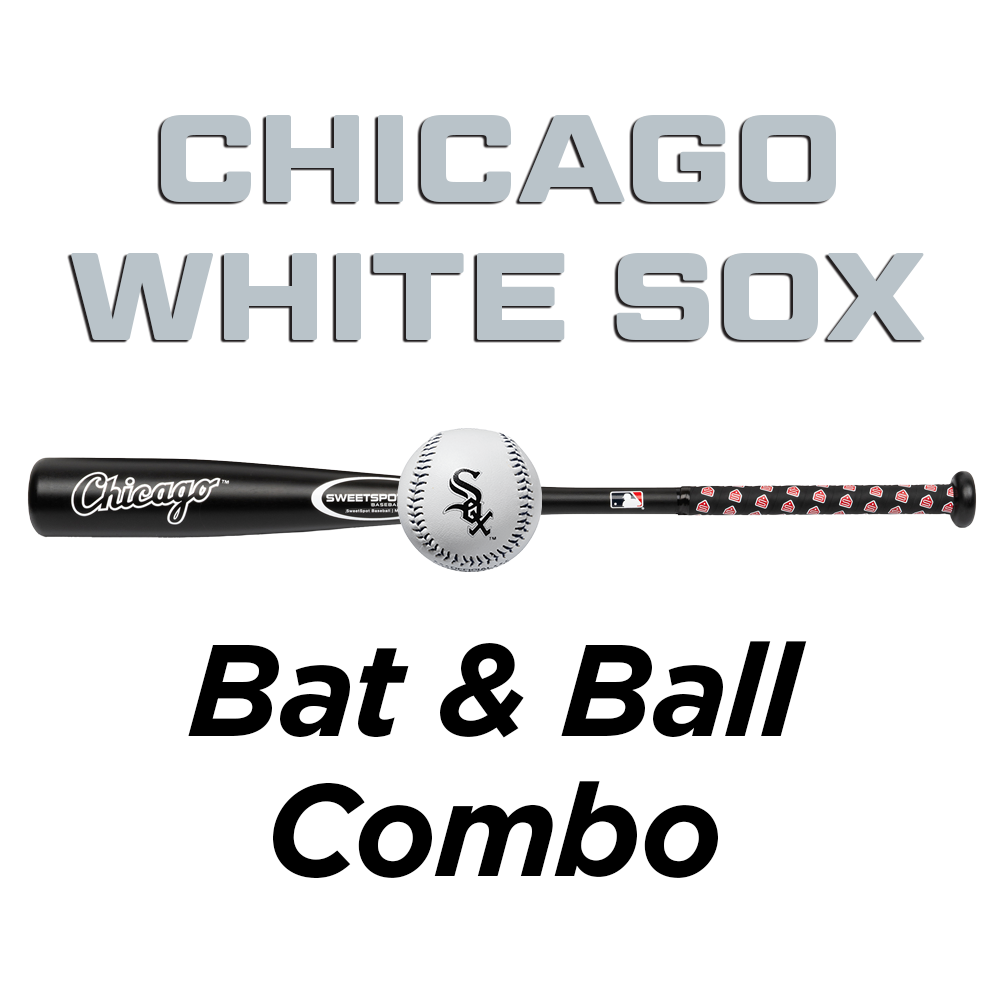 White Sox Official MLB Plastic Baseball Bat and Ball Set