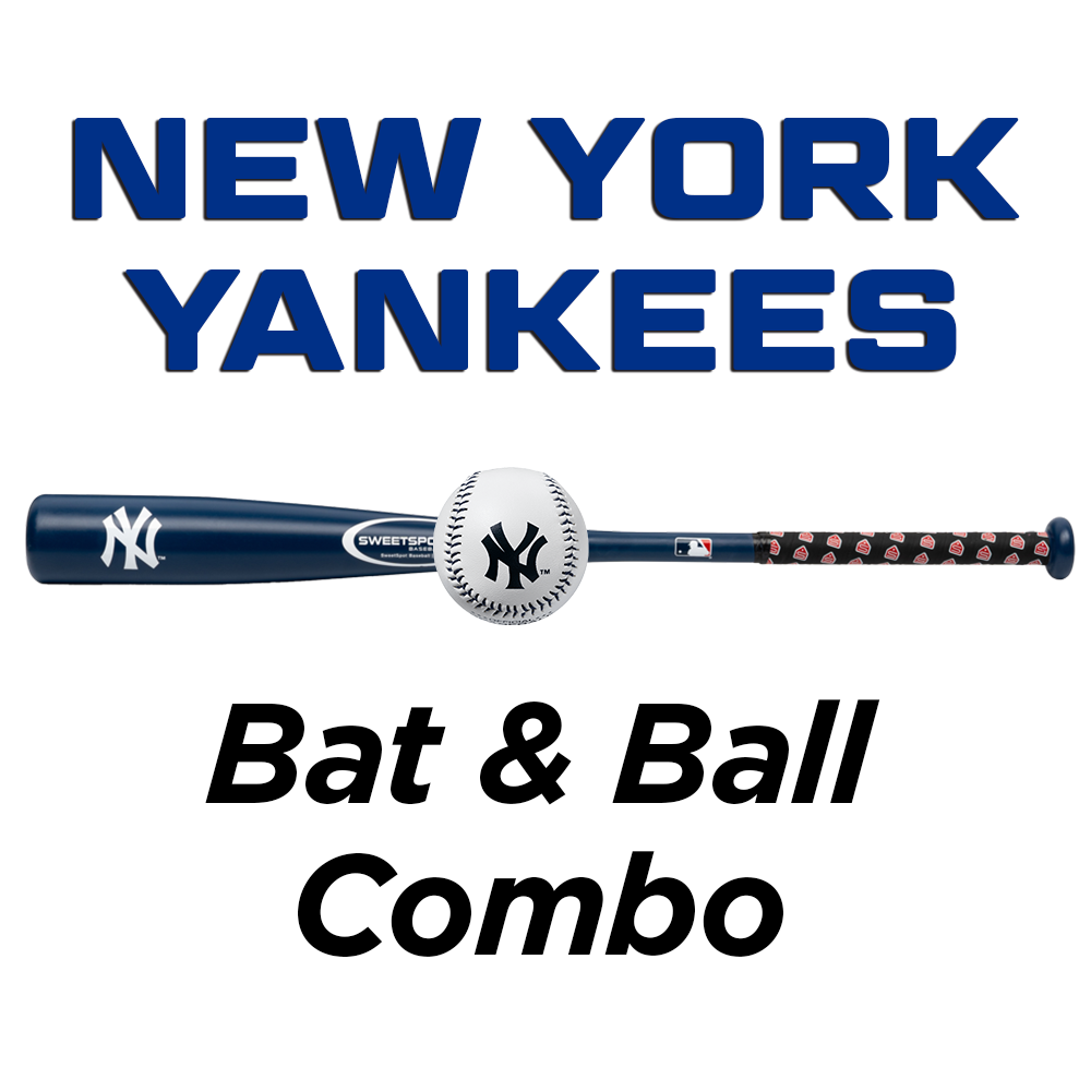 Yankees Official MLB Plastic Baseball Bat and Ball Set