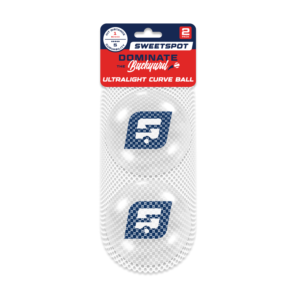 Plastic TPE Lightweight Curveball Baseball 2-Pack